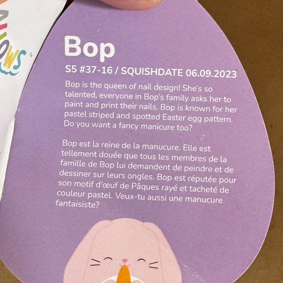 NWT 5” Squishmallows Bop Bunny Stuffy. - Picture 6 of 6